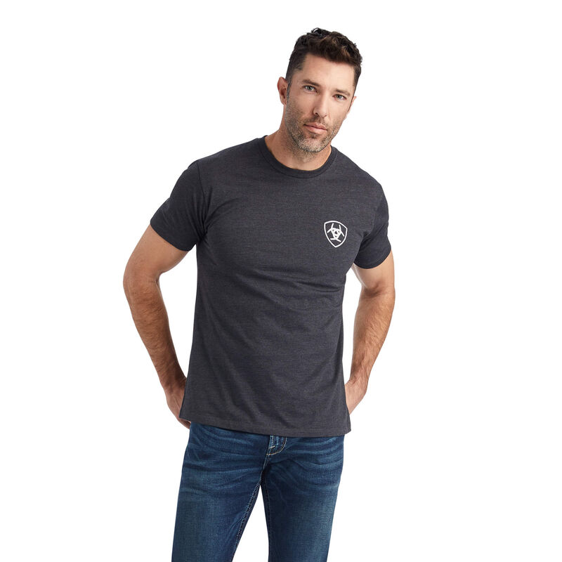 Camisetas Ariat Wingspan Negras Hombre - Chile 065-ZHRTGN